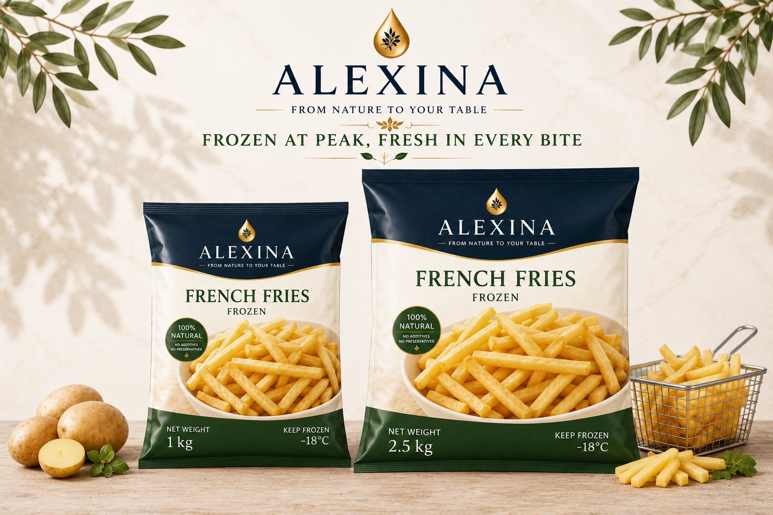 Alexina Foods Egyptian Frozen French Fries Exporter