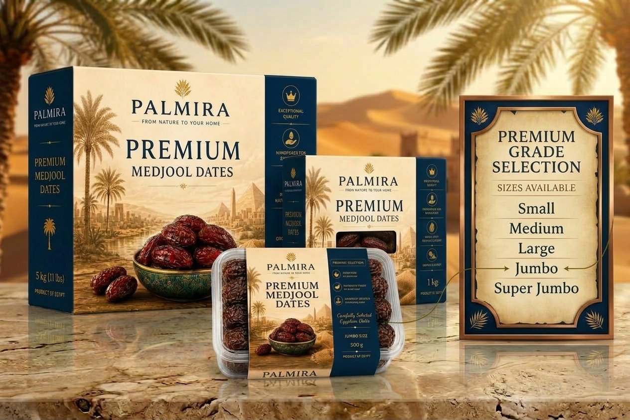 Premium Egyptian Medjool Dates In Different Package Sizes